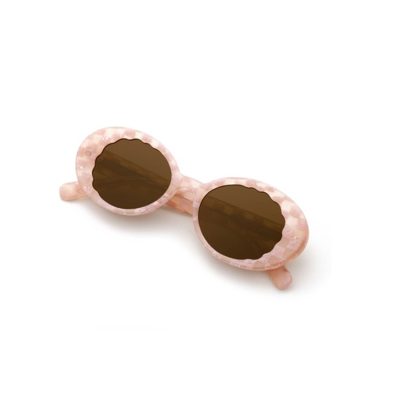 NWT KREWE Alixe Checkered Plaid Pink Oval Sunglasses, Retro 80's shape - Picture 4 of 5